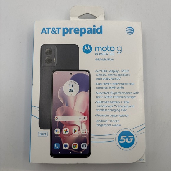 Motorola Other - Motorola Moto G Power 5G 2024 AT&T Prepaid 128GB Midnight Blue XT2415-3